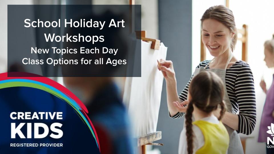 School Holiday Art Workshops